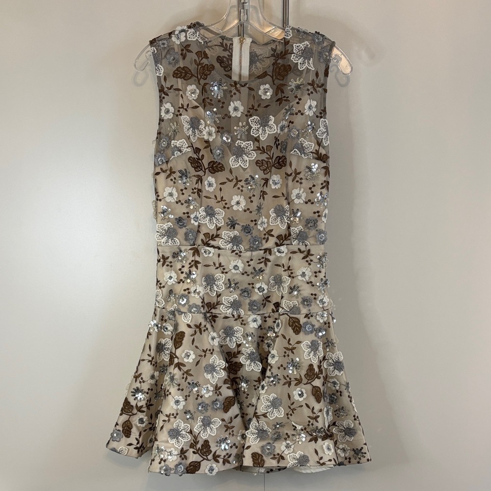 Bronx and Banco Della Blanc Mini Dress with Sequin & Embroidered Florals | 6